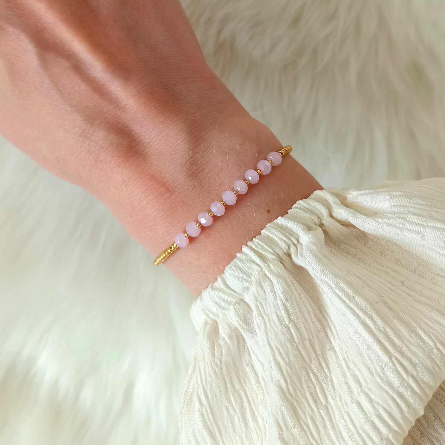 Bracelets with shine beads - color of your choice