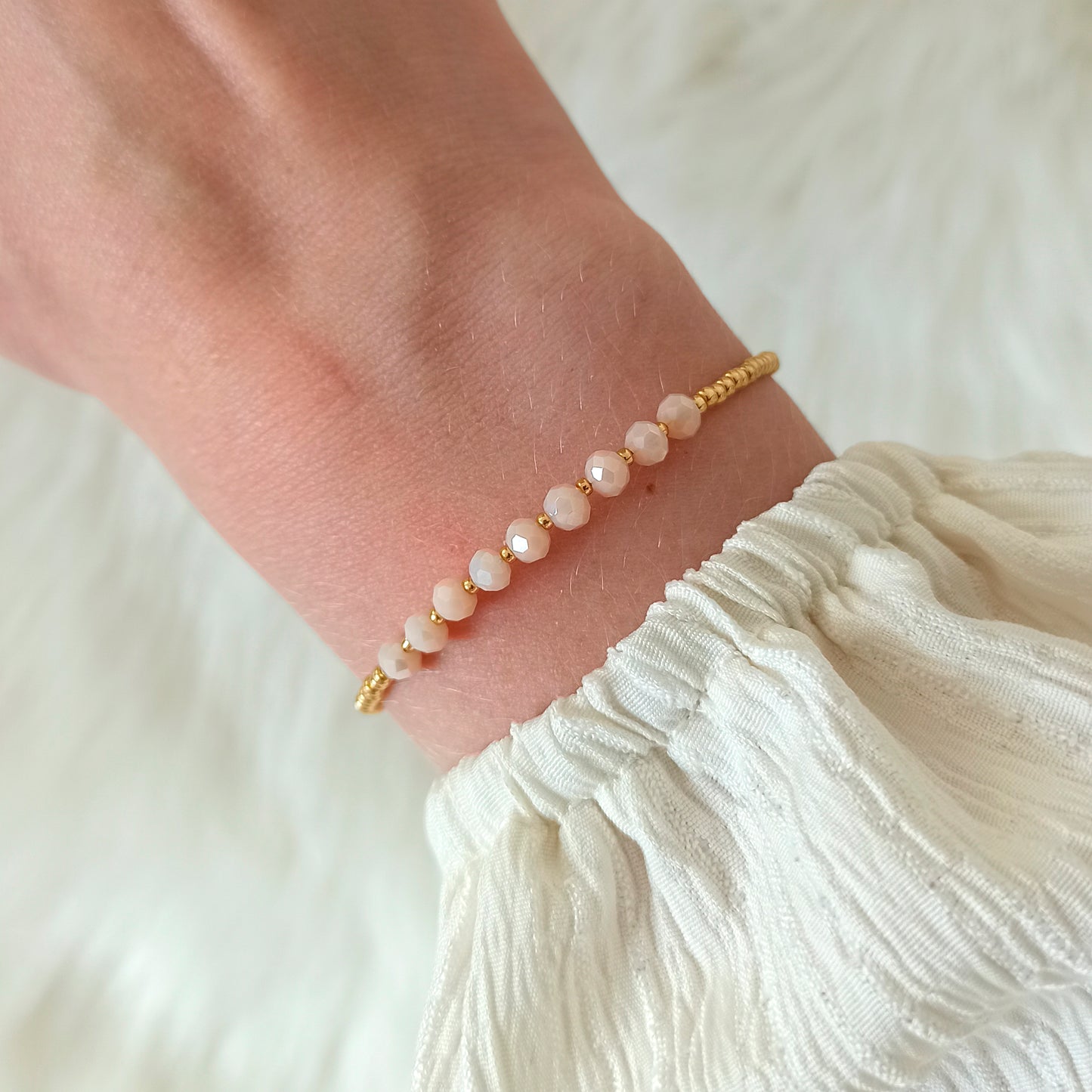 Bracelets with shine beads - color of your choice