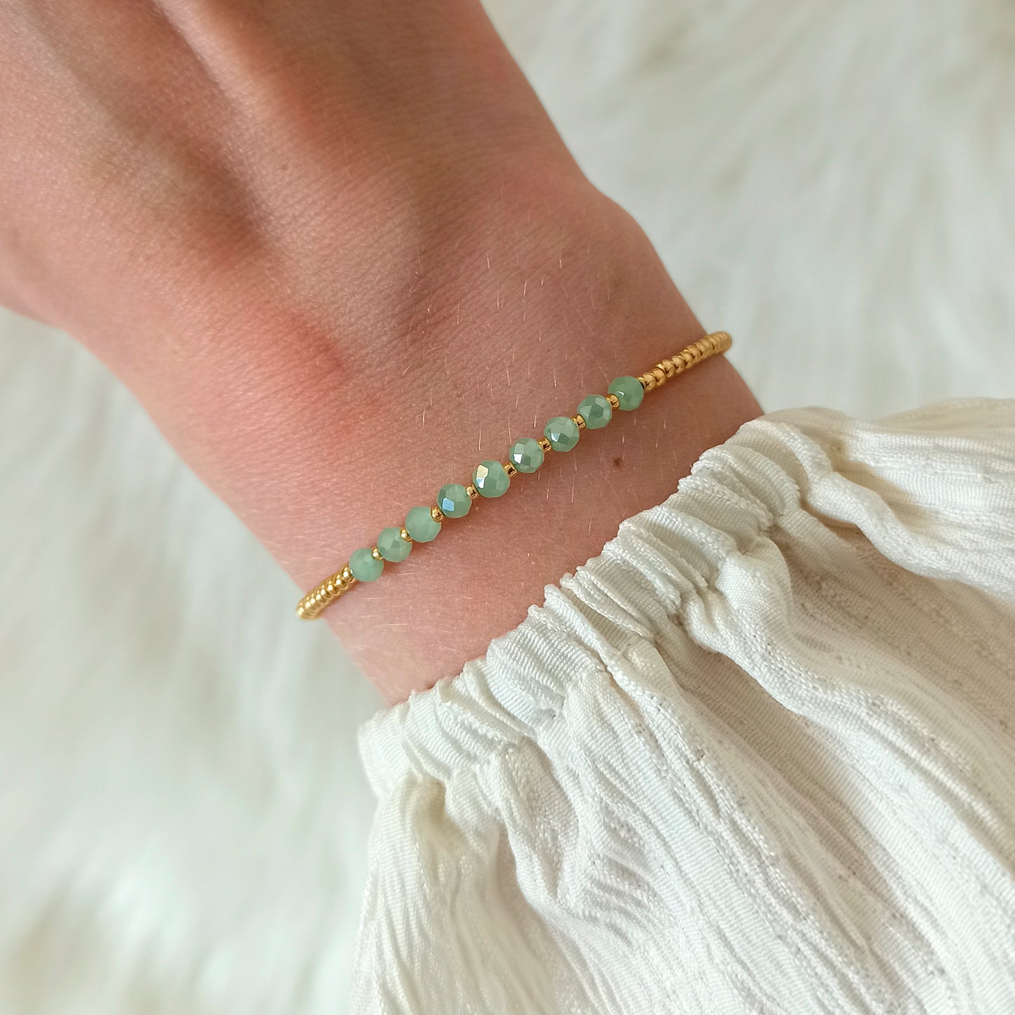 Bracelets with shine beads - color of your choice