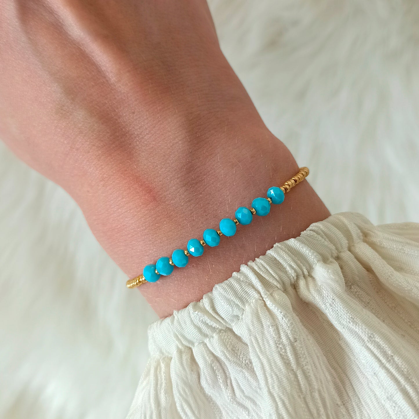 Bracelets with shine beads - color of your choice