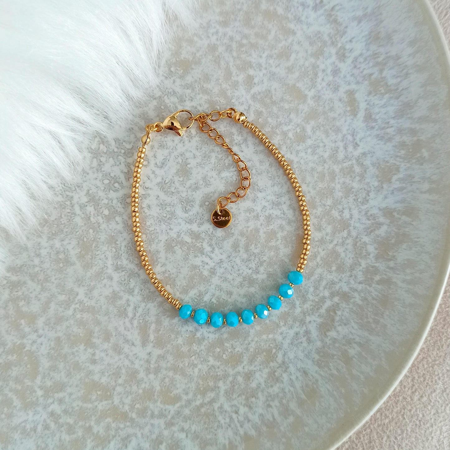 Bracelets with shine beads - color of your choice