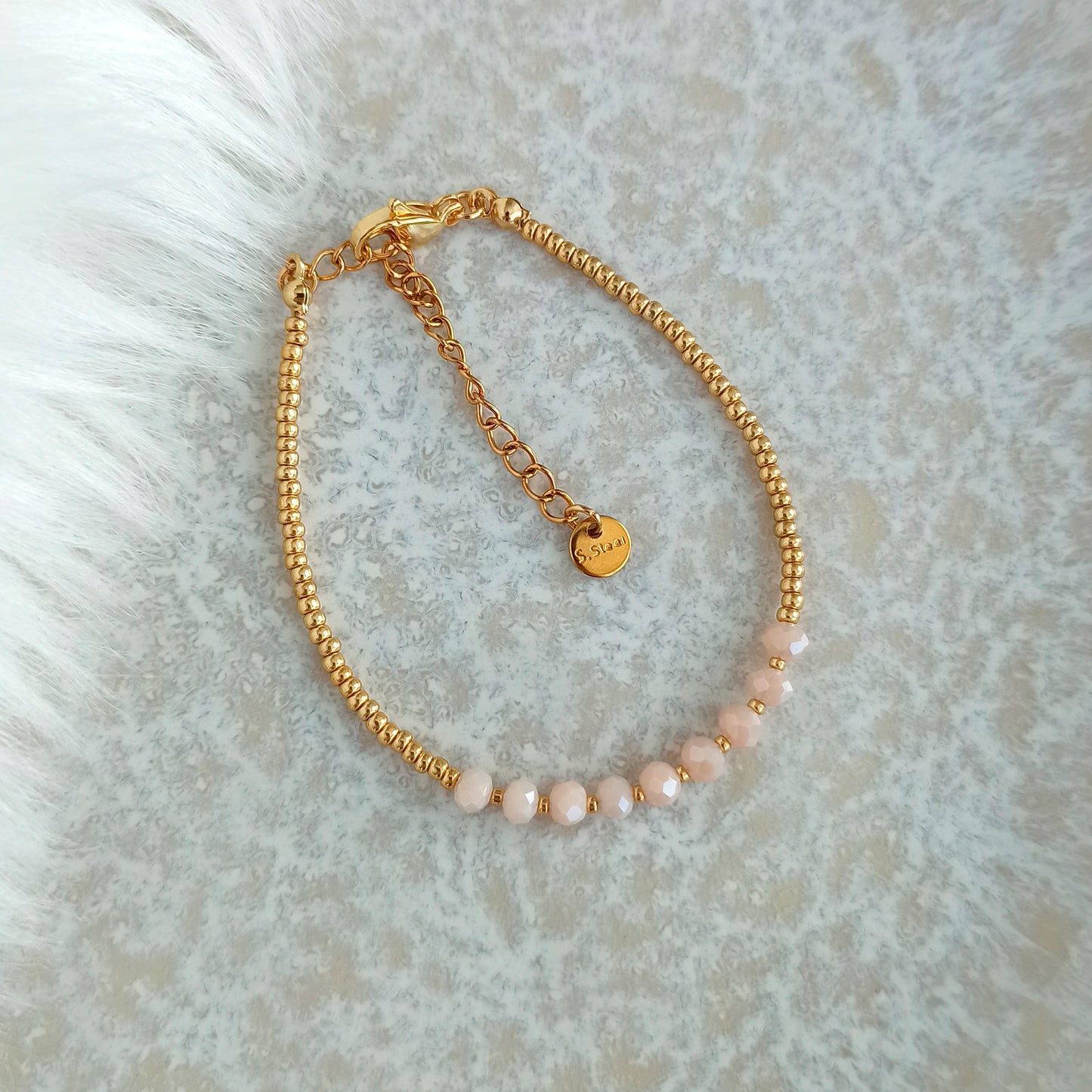 Bracelets with shine beads - color of your choice