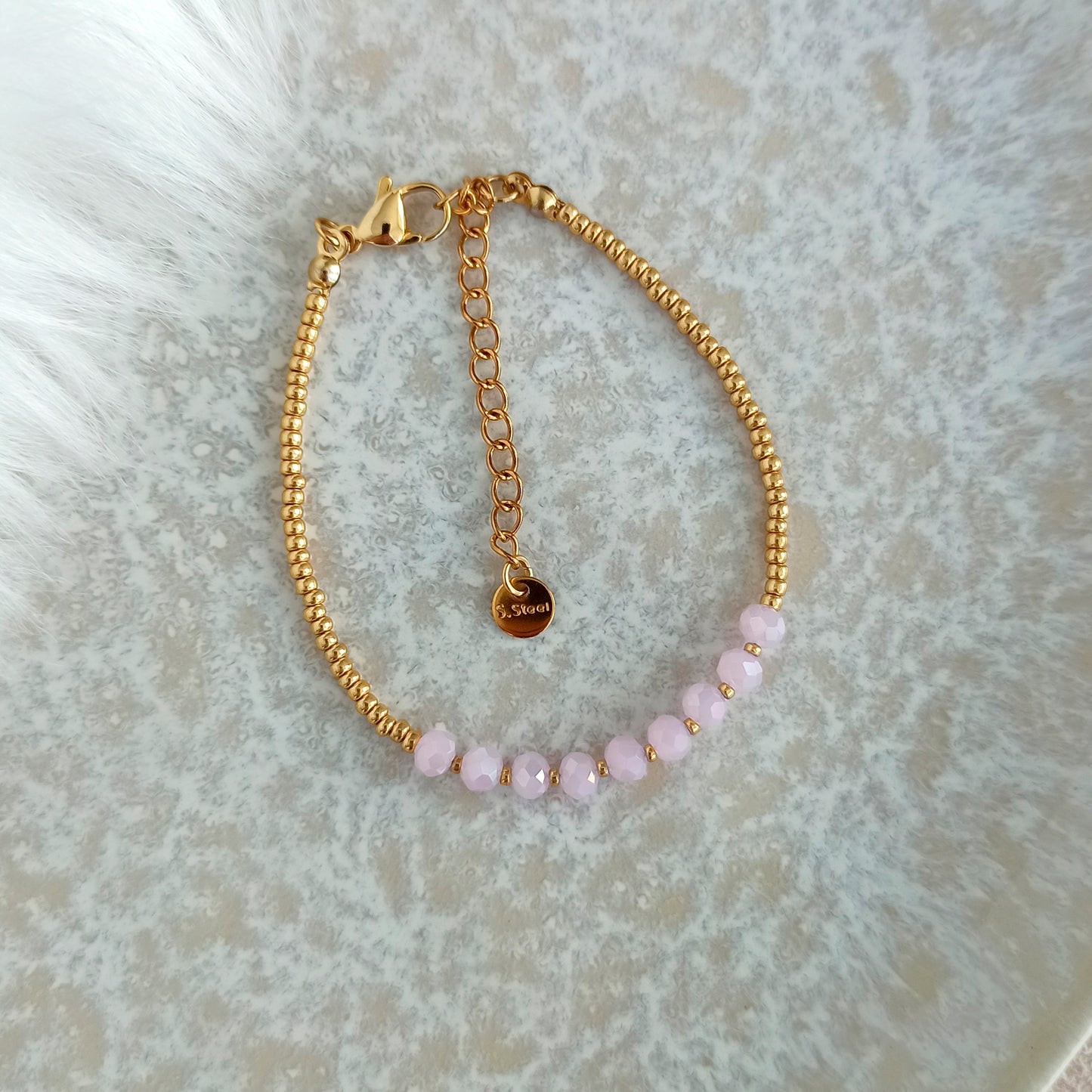 Bracelets with shine beads - color of your choice