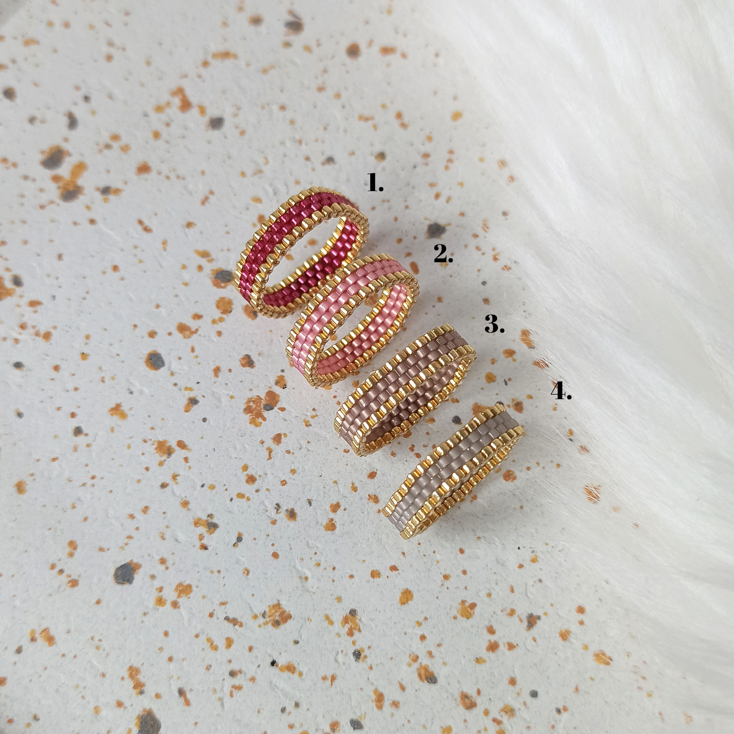 Jemné růžové prstýnky – barvy na výběr