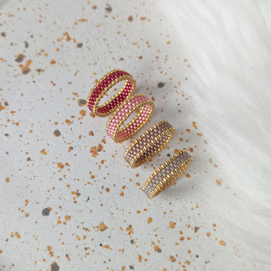 Jemné růžové prstýnky – barvy na výběr