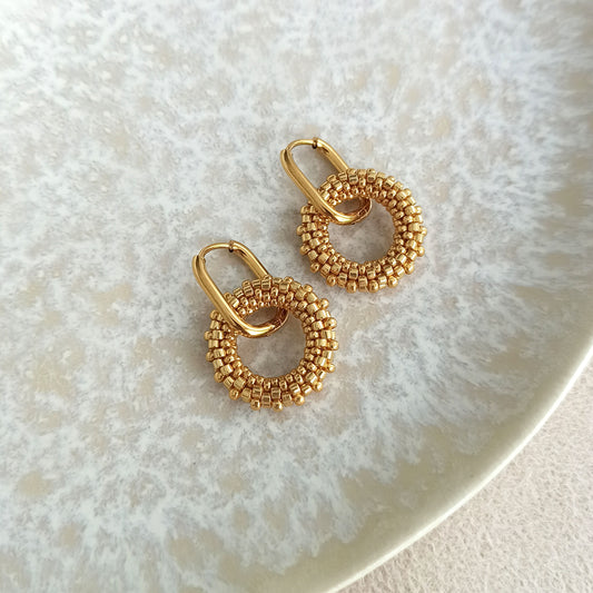 Zlaté náušnice 19 mm