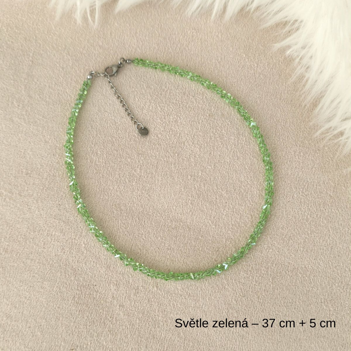 Náhrdelník z broušeného křišťálového skla – výběr barev